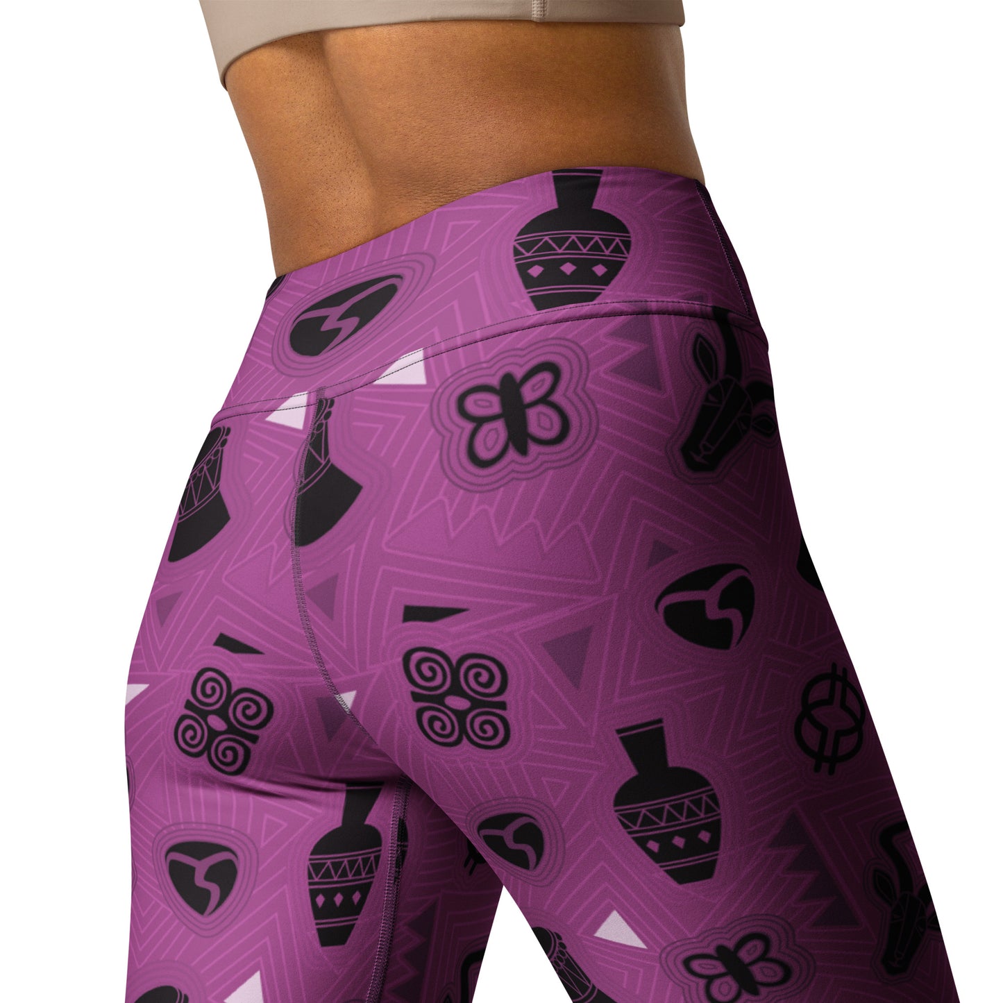 Mask Purple Yoga Leggings