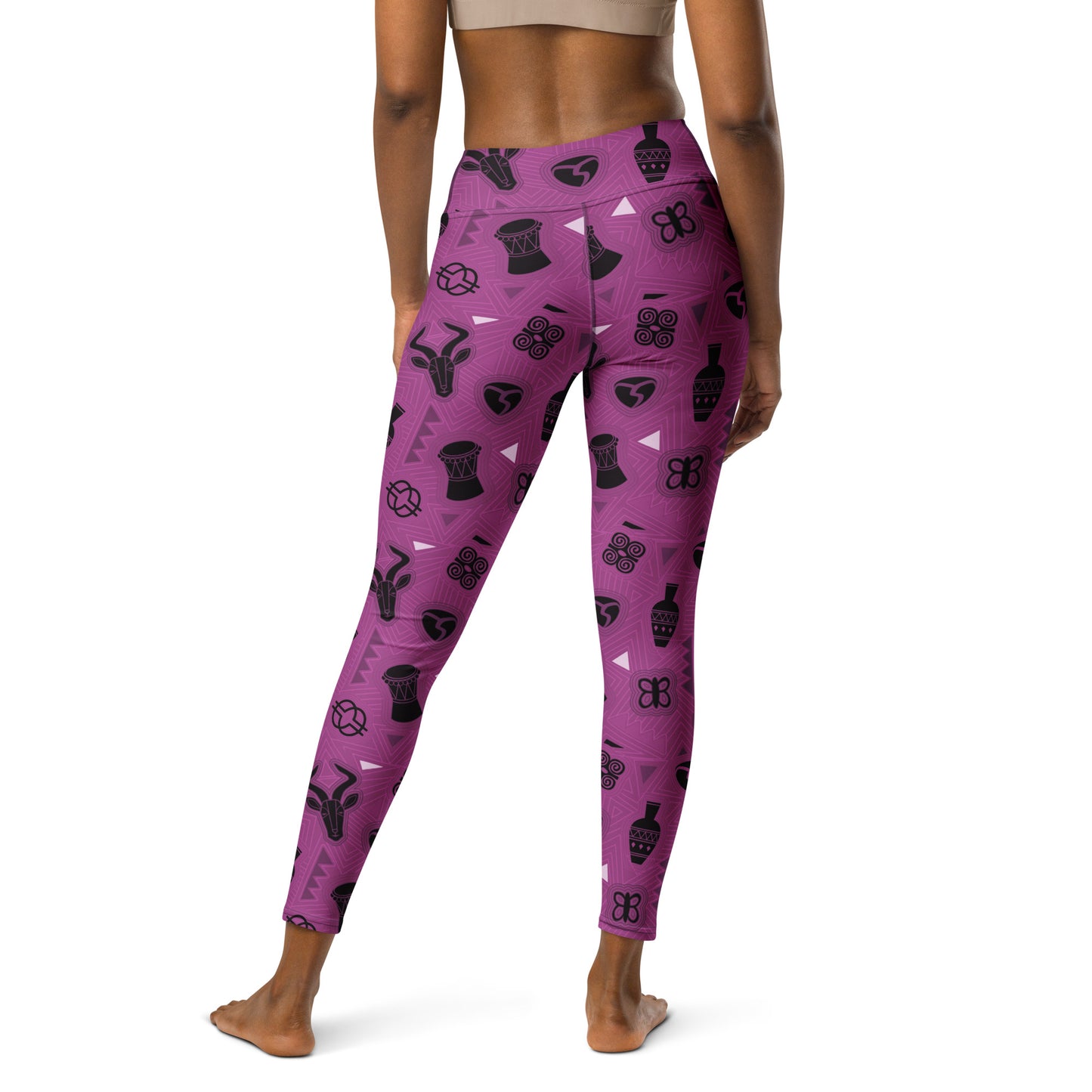 Mask Purple Yoga Leggings