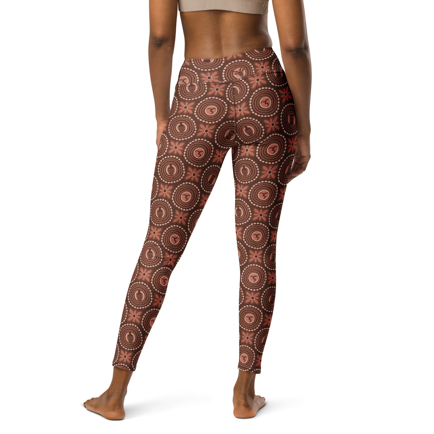 Adire brown Yoga Leggings