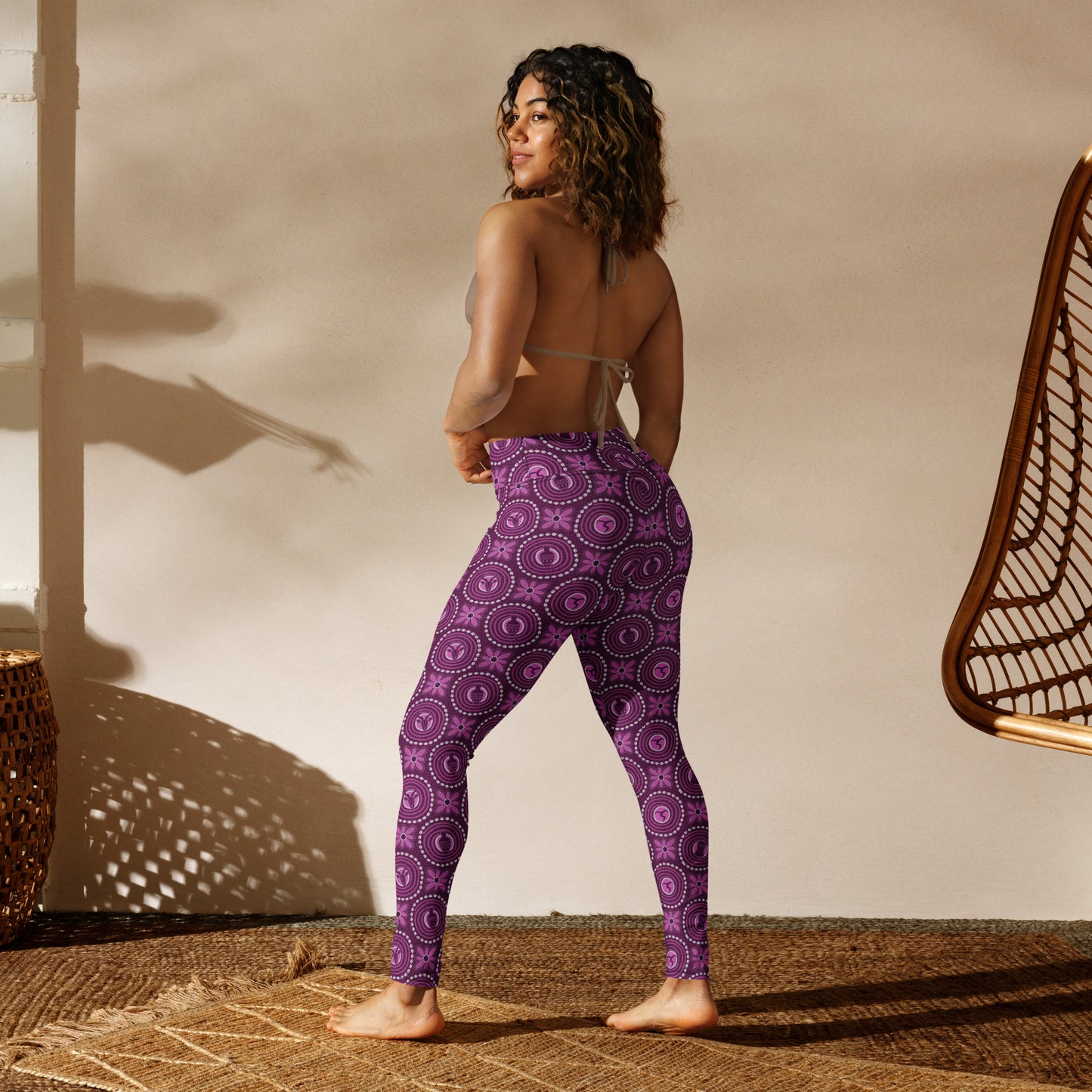 Adire Purple Yoga Leggings
