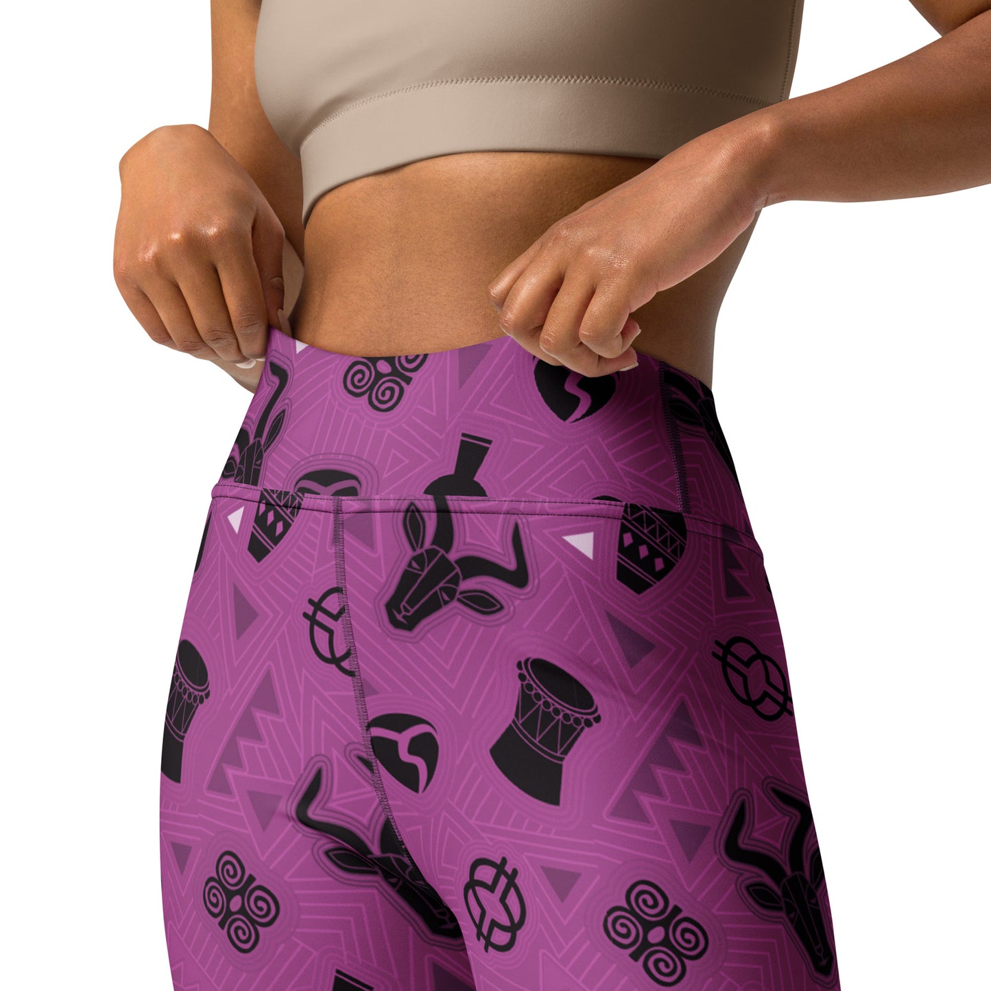 Mask Purple Yoga Leggings