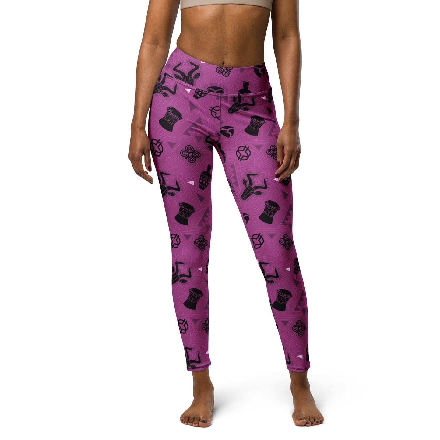 Mask Purple Yoga Leggings