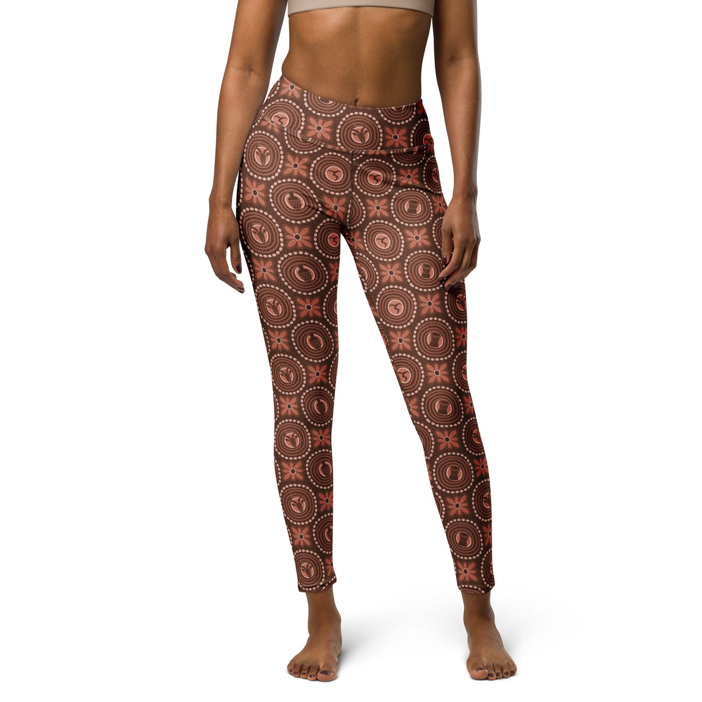 Adire brown Yoga Leggings