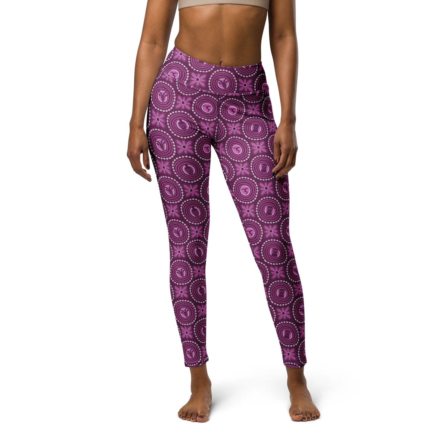 Adire Purple Yoga Leggings