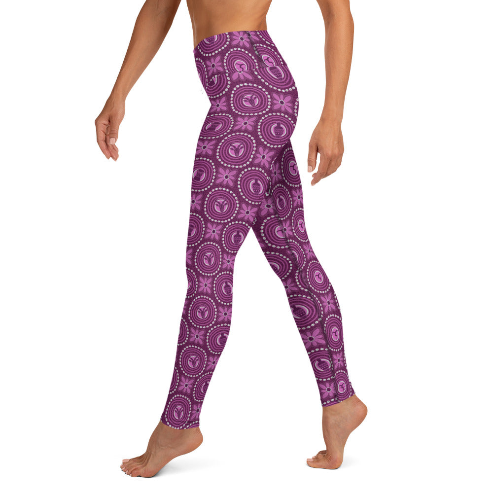 Adire Purple Yoga Leggings