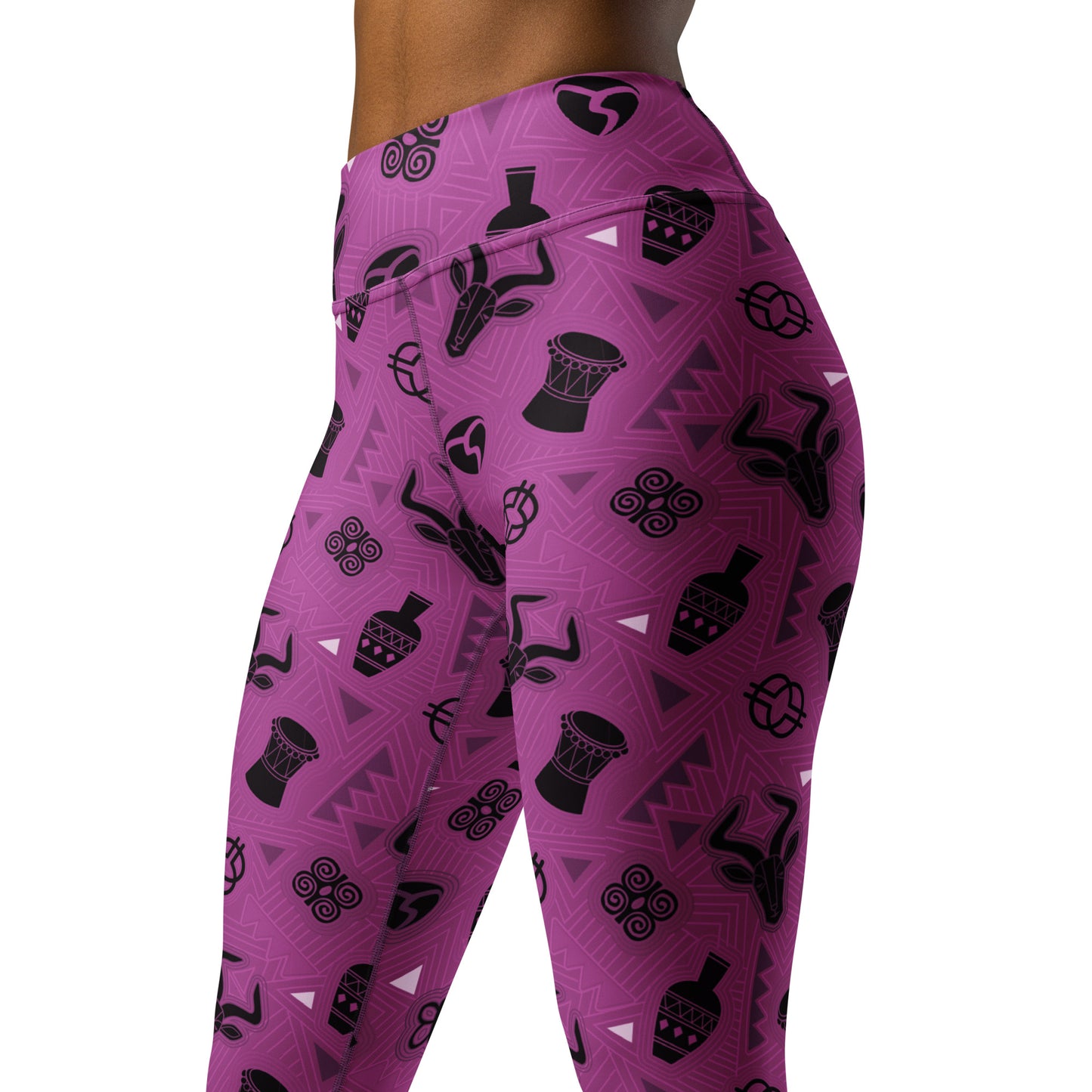 Mask Purple Yoga Leggings