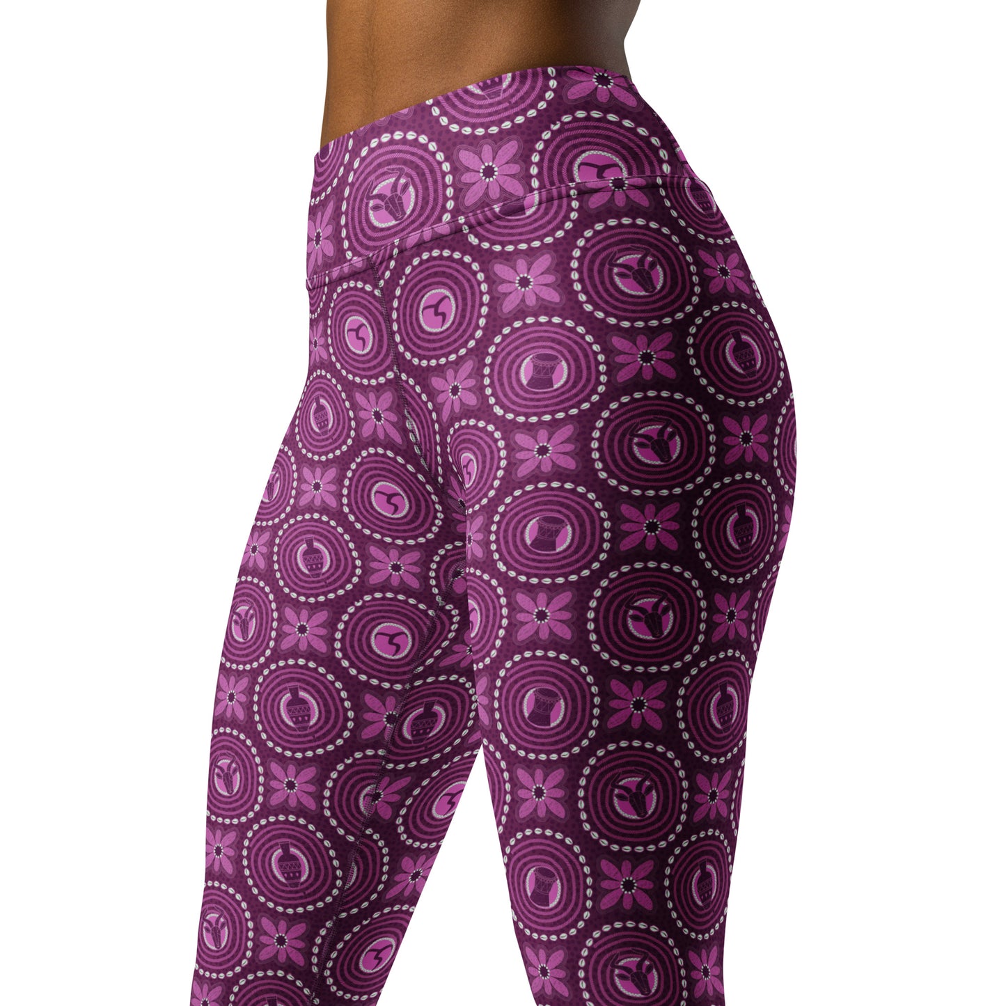 Adire Purple Yoga Leggings