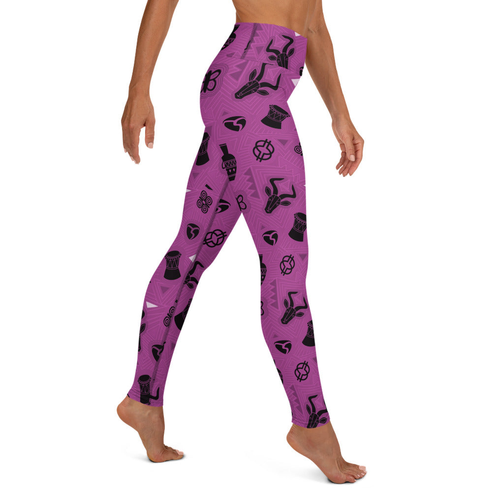 Mask Purple Yoga Leggings
