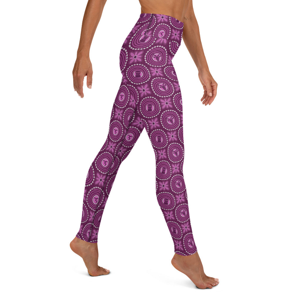 Adire Purple Yoga Leggings