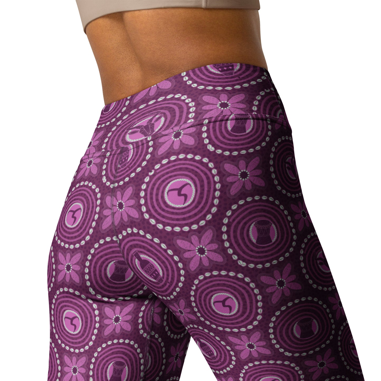 Adire Purple Yoga Leggings