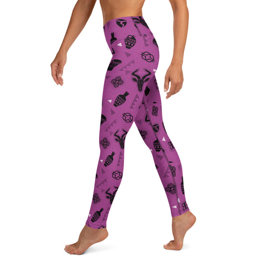 Mask Purple Yoga Leggings
