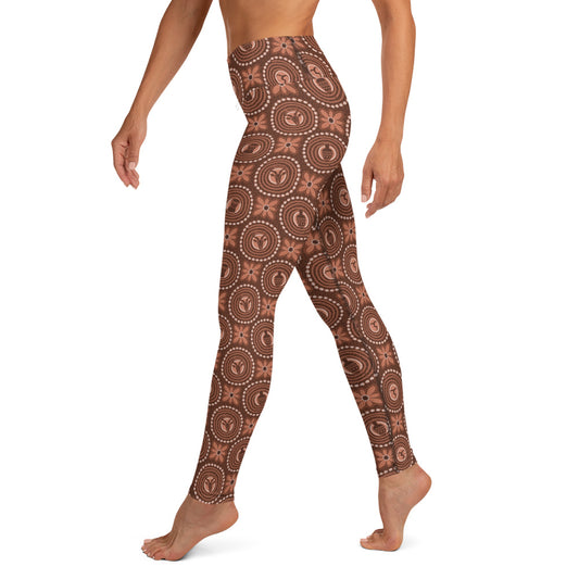 Adire brown Yoga Leggings